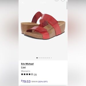 Eric Michael Women's Red Sandals